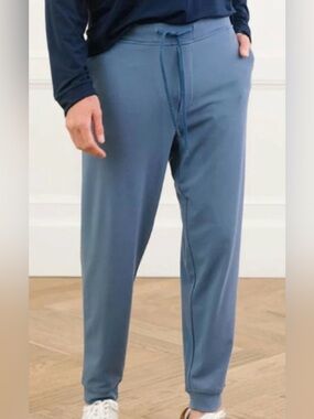 NWT Cozy Earth Men’s Bamboo Ultra Soft Jogger Marine Blue Lounge Pant - Size 3XL
